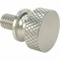 Bsc Preferred Stainless Steel Flared-Collar Knurled-Head Thumb Screw 8-32 Thread Size 1/4 Long, 5PK 99607A221